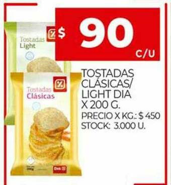 Supermercados DIA Tostadas Clásicas Light Dia oferta