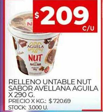 Supermercados DIA Relleno Untable Nut Sabor Avellana Aguila oferta