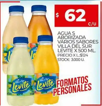 Supermercados DIA Agua Saborizada Varios Sabores Villa Del Sur Levite oferta
