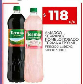 Supermercados DIA Amargo Serrano Pomelo Rosado Terma oferta