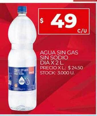 Supermercados DIA Agua Sin Gas Sin Sodio Dia oferta