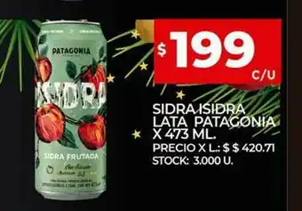 Supermercados DIA Sidra Isidra Lata Patagonia oferta