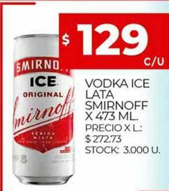 Supermercados DIA Vodka Ice Lata Smirnoff oferta