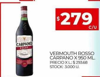 Supermercados DIA Vermouth Rosso Carpano oferta