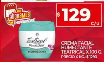 Supermercados DIA Creme Facial Humectante Teatrical oferta
