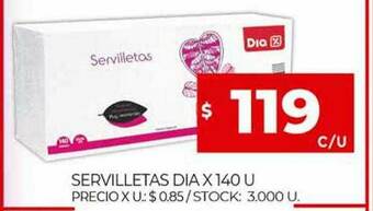 Supermercados DIA Servilletas Dia oferta