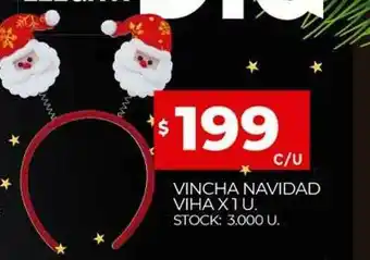 Supermercados DIA Vincha Navidad Viha oferta