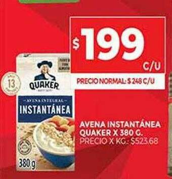 Supermercados DIA Avena Instantánea Quaker oferta
