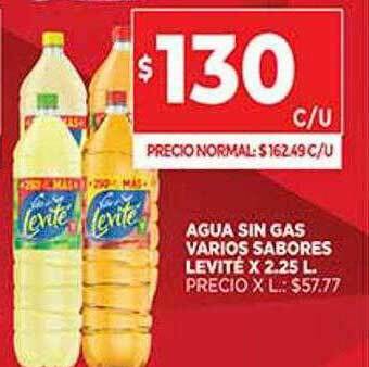 Supermercados DIA Agua Sin Gas Varios Sabores Levité oferta