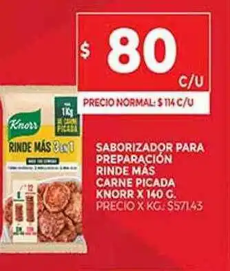 Supermercados DIA Saborizador Para Preparación Rinde Más Carne Picada Knorr oferta