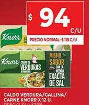 Supermercados DIA Caldo Verdura Gallina Carne Knorr oferta