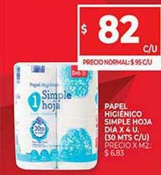 Supermercados DIA Papel Higienico Simple Hoja Dia oferta