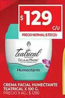 Supermercados DIA Crama Facial Humectante Teatrical oferta