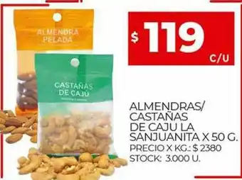 Supermercados DIA Almendras Castañas De Caju La Sanjuanita oferta