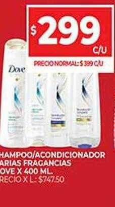Supermercados DIA Shampoo Acondicionador Varias Fragancias Dove oferta