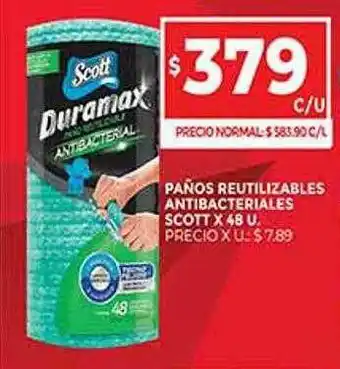Supermercados DIA Paños Reutilizable Antibacteriales Scott oferta