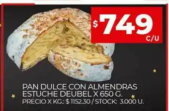 Supermercados DIA Pan Dulce Con Almendras Estuche Deubel oferta
