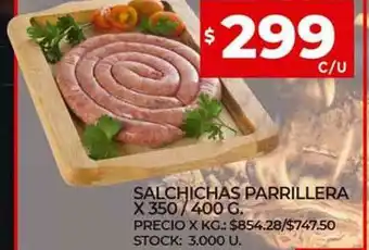 Supermercados DIA Salchichas Parrillera oferta