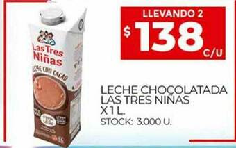 Supermercados DIA Leche Chocolatada Las Tres Niñas oferta