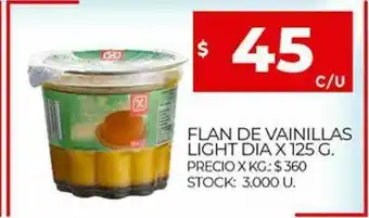Supermercados DIA Flan De Vainillas Light Dia oferta