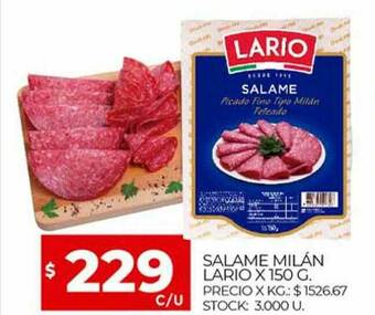 Supermercados DIA Salame Milán Lario oferta