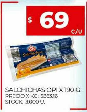 Supermercados DIA Salchichas Opi oferta