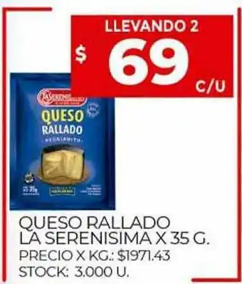 Supermercados DIA Queso Ralaldo La Serenisima oferta