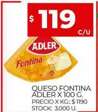 Supermercados DIA Queso Fontina Adler oferta