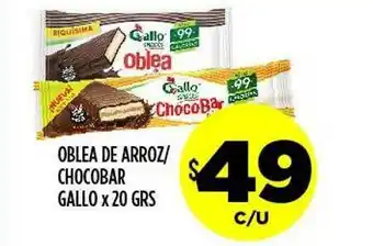 Supermercados Toledo Oblea De Arroz Chocobar Gallo oferta