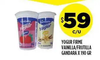 Supermercados Toledo Yogur Firme Vainilla Frutilla Gandara oferta