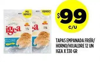 Supermercados Toledo Tapas Empanada Freir Horno Hojaldr'e 12 Un Igea oferta