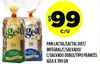 Supermercados Toledo Pan Lactal Lactal Diet Integral C Salvado C Salvado Doble Tipo Francés Igea oferta