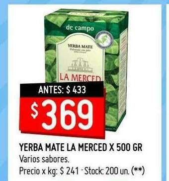 Walmart Yerba Mate La Merced oferta
