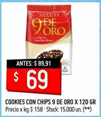 Walmart Cookies Con Chips 9 De Oro oferta