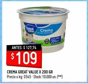 Walmart Gream Great Value oferta