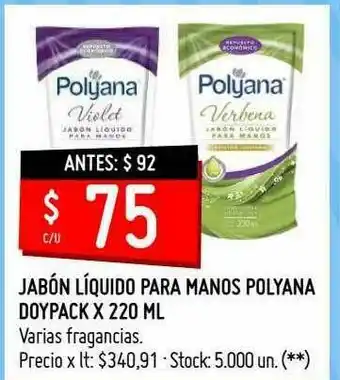 Walmart Jabón Líquido Para Manos Polyana Doypack oferta
