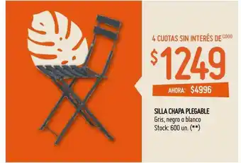Walmart Silla Chapa Plegable oferta