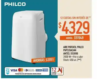Walmart Aire Portatil Philco Php32ha3an oferta