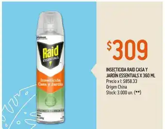 Walmart Insecticida Raid Casa Y Jardín Essentials oferta