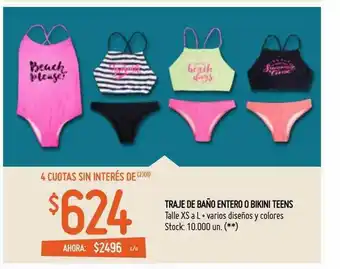 Walmart Traje De Baño Entero O Bikini Teens oferta
