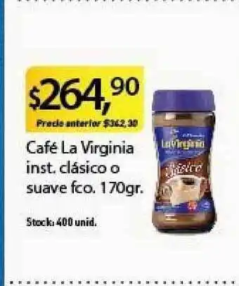 Supermercados Damesco La Virginia Inst. Clásico O Suave Fco. Café 170gr oferta