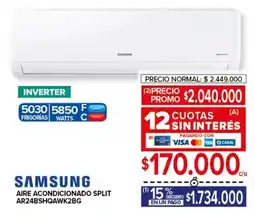 Carrefour Samsung aire acondicionado split oferta