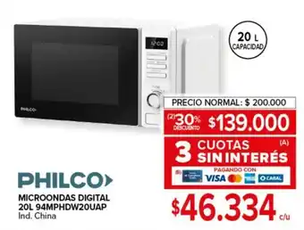 Carrefour Philco microondas digital oferta