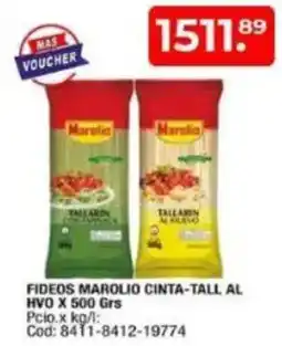 Maxiconsumo Fideos marolio cinta-tall al hvo oferta