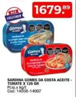 Maxiconsumo Sardina gomes da costa aceite - tomate oferta