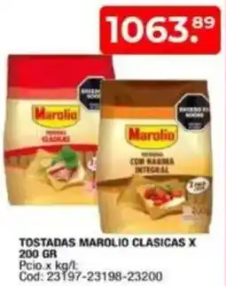 Maxiconsumo Marolio clasicas tostadas oferta