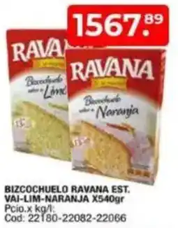 Maxiconsumo Ravana bizcochuelo est. vai-lim-naranja oferta