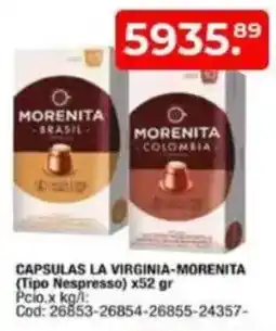 Maxiconsumo La virginia-morenita capsulas oferta