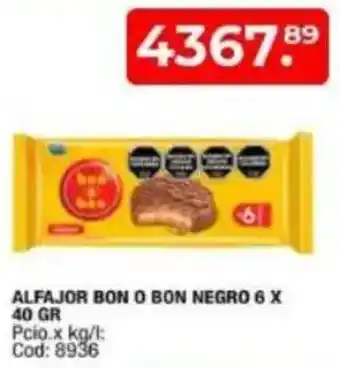 Maxiconsumo Alfajor bon o bon negro oferta