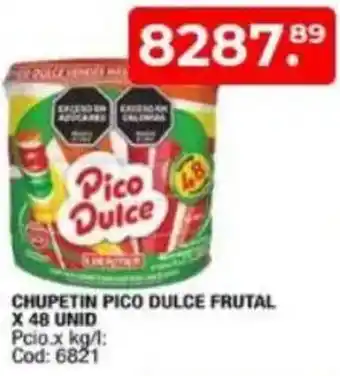 Maxiconsumo Pico dulce chupetin frutal oferta